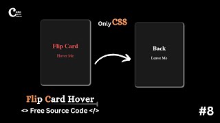 How to Flip Card Hover Using HTML & CSS