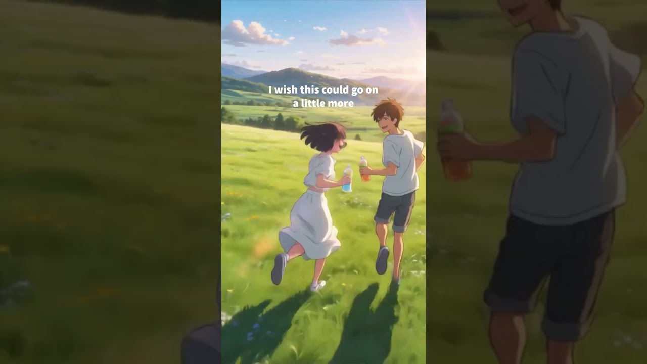 The flying glider in the blue sky / Anime edit