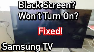 Samsung TV: Black Screen, Won