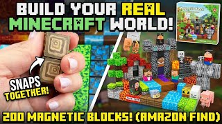 Bring Minecraft to Life! 200 Pcs Magnetic Pixel Blocks 🧱✨