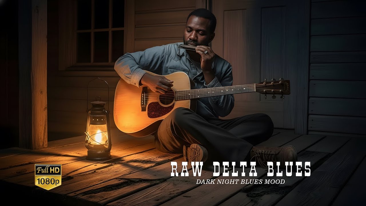 Raw Delta Blues 👤🎺 dark night blues mood