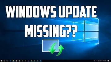 Windows Update is Missing From Control Panel  in Windows 10??