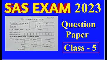 #SAS04, Question Paper 2023, Class 5, State Achievement Survey, SAS 2023