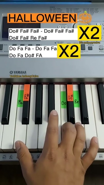 How To Play Michael Myers On Piano Halloween Theme - Michael Myers PIANO TUTORIAL EASY Piano Fácil - YouTube