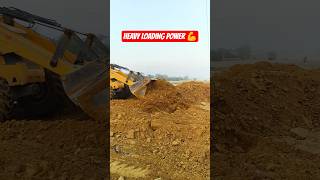 JCB Loader Heavy Mud Loading | Road Construction Work | Powerful Earth Moving Machine 🔥 #shorts
