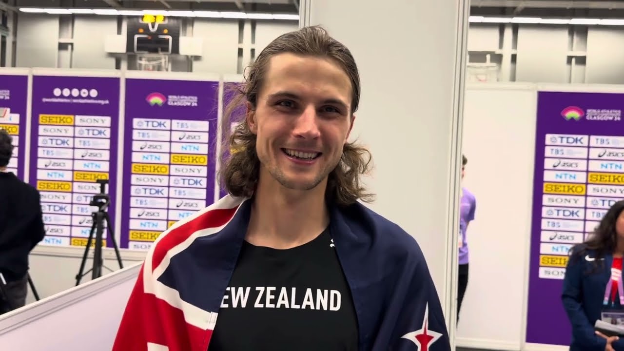 Geordie Beamish talks after using INSANE KICK TO SHOCK THE WORLD and win World Indoor 1500 title