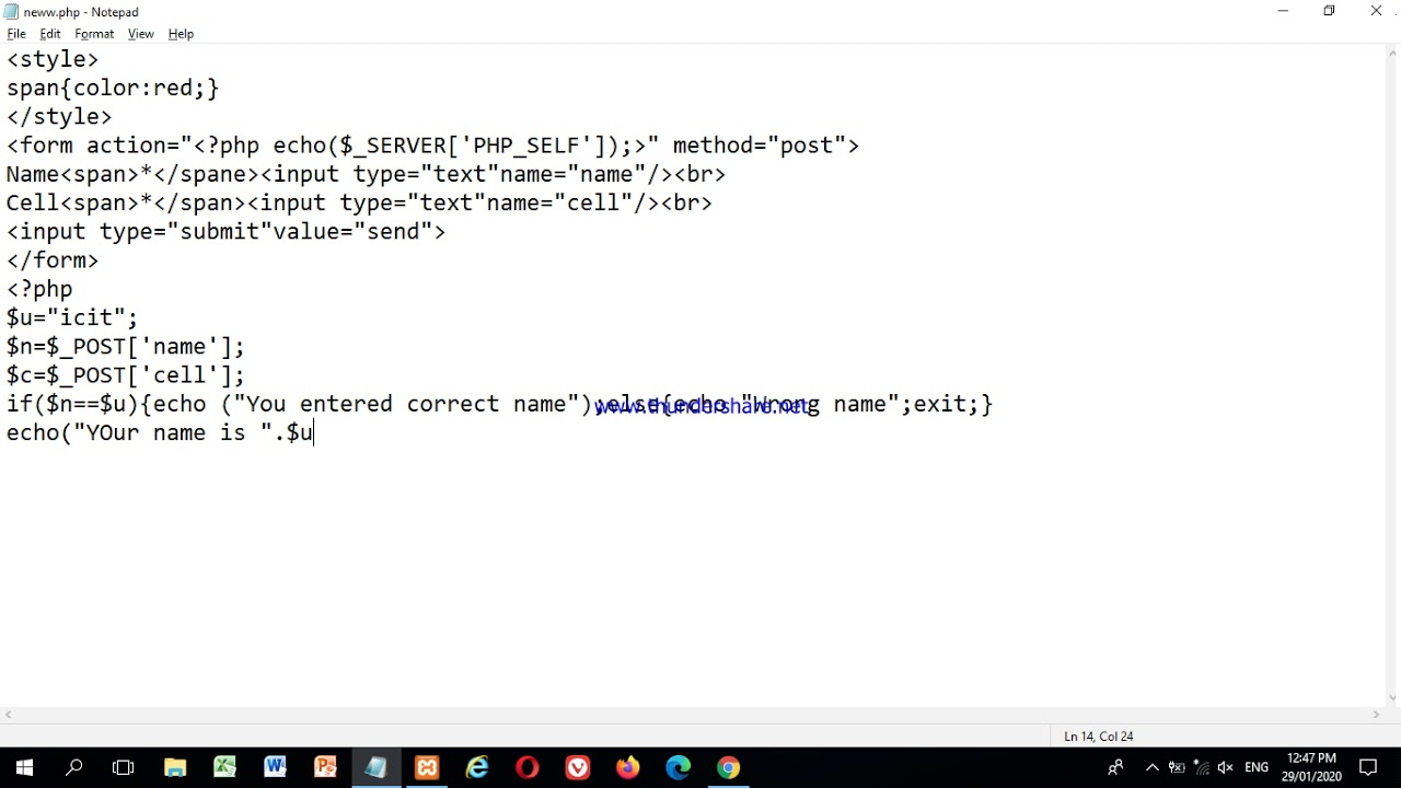concept of required element in html css and php - YouTube