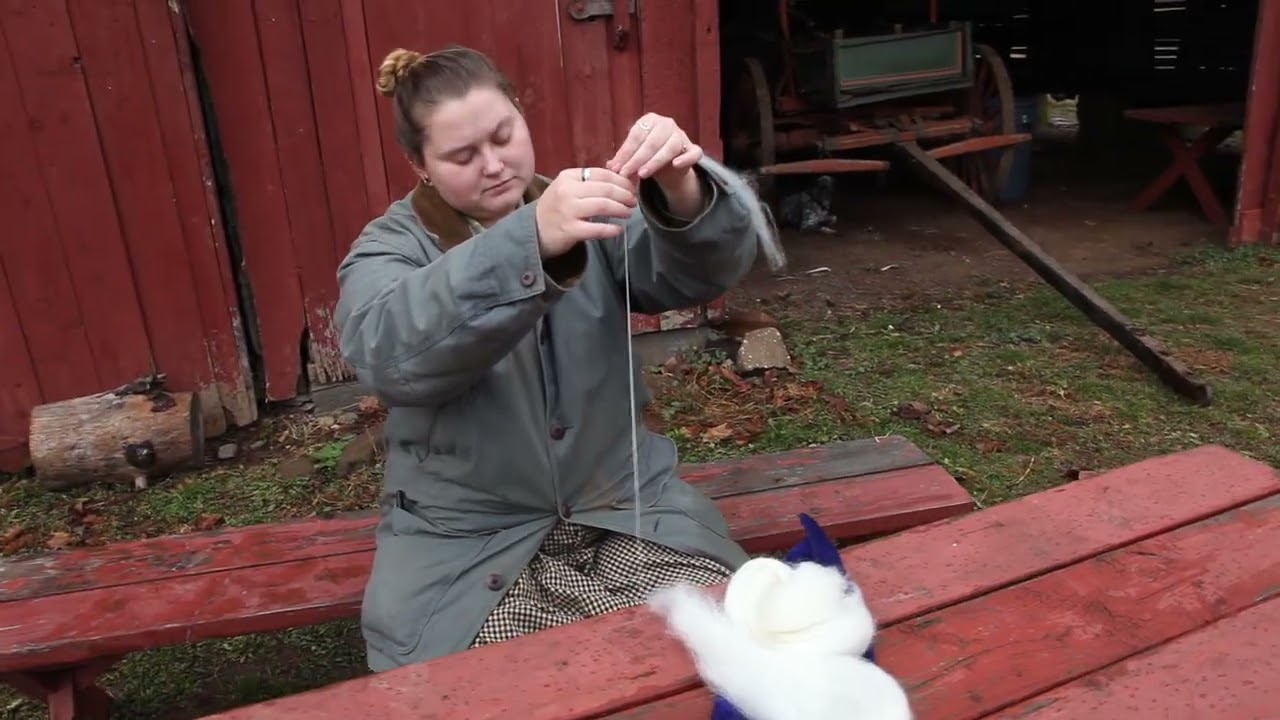 MVI 4338 Making Yarn at Howell Living History Farm