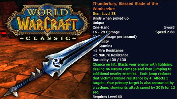 How to Get Thunderfury, Blessed Blade of the Windseeker in Classic WoW