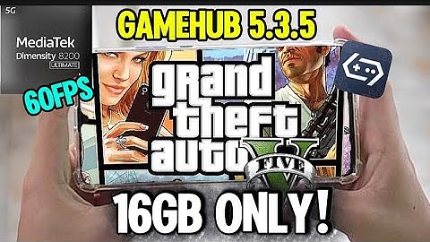 GTA V LITE (16gb) RUNNING ON GAMEHUB EMULATOR | FULL SETUP TUTORIAL | PLAYABLE FOR LOW END DEVICES