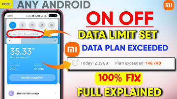 How To Set Data Usage Limit In Mi Phone |Data Limits Usage Settings ANY ANDROID | MIUI 12 MIUI 12.5