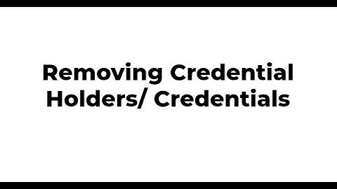 Maxpro Cloud Removing Credential Holders and Credentials in Access Control