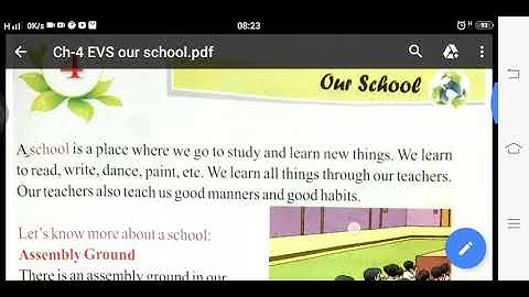 CLASS 2 ,EVS  CHAPTER 4 MY SCHOOL