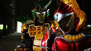 Download lagu Kamen Rider Baron Mango Arms & Gaim Pine Arms Vs Dragon Inves Fight Together Scene 