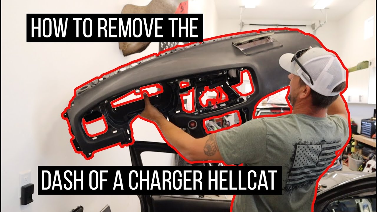 Wrecked Hellcat Charger Dash removal and rebuild.