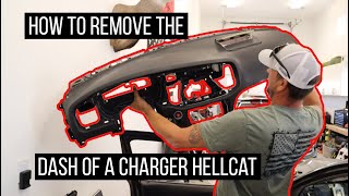 Wrecked Hellcat Charger Dash removal and rebuild.