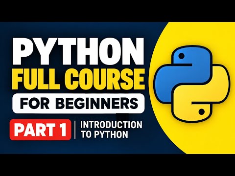 Python Full Course in English for Beginners | Part 1 | Learn Python from Zero