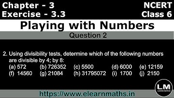 Playing with Numbers | Class 6 Exercise 3.3 Question 2 | NCERT | Learn Maths