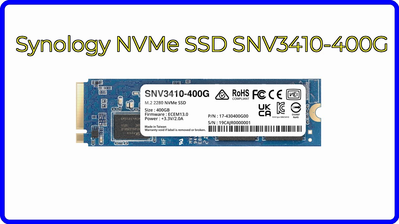 REVIEW (2026): Synology NVMe SSD SNV3410-400G. First Look. - YouTube