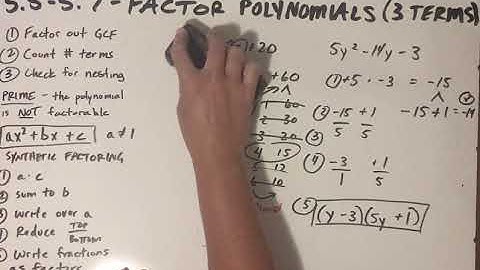 5.6 - Factoring Polynomials (Synthetic Factoring)