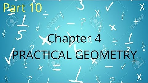 CBSE Class 8 Maths/ Chapter 4 -PRACTICAL GEOMETRY ( Part 10/13) Ex : 4.5 Q 1