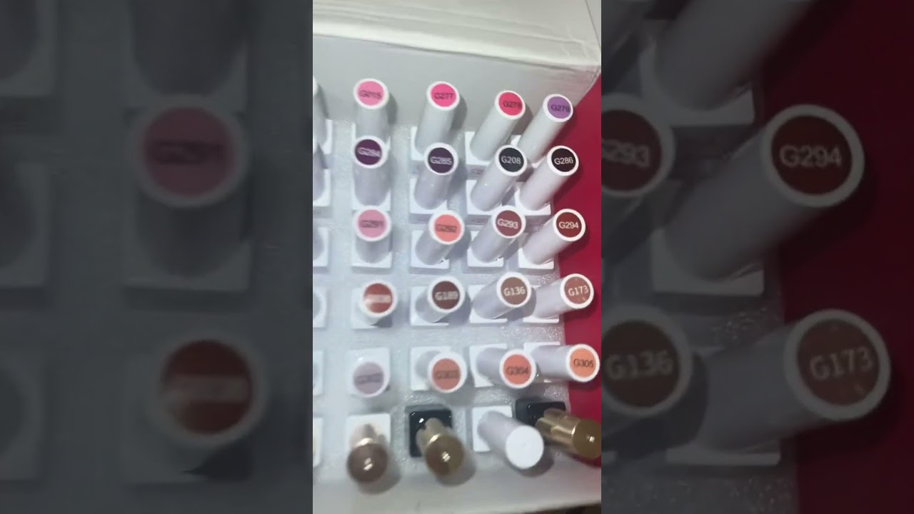 48pc nail art kit with matte & glitter gel polish for diy beauty 