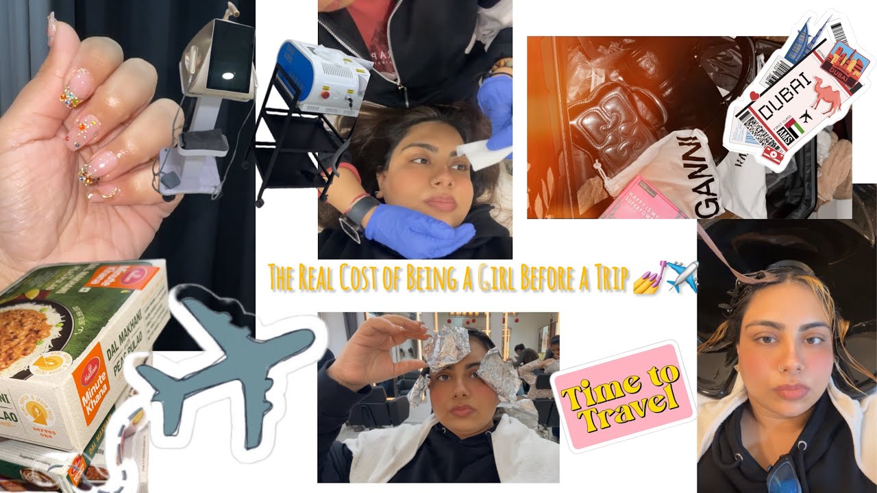 Pre-trip prep hits different ✨ Nails, hair, shop— let the countdown begin ✈️💅