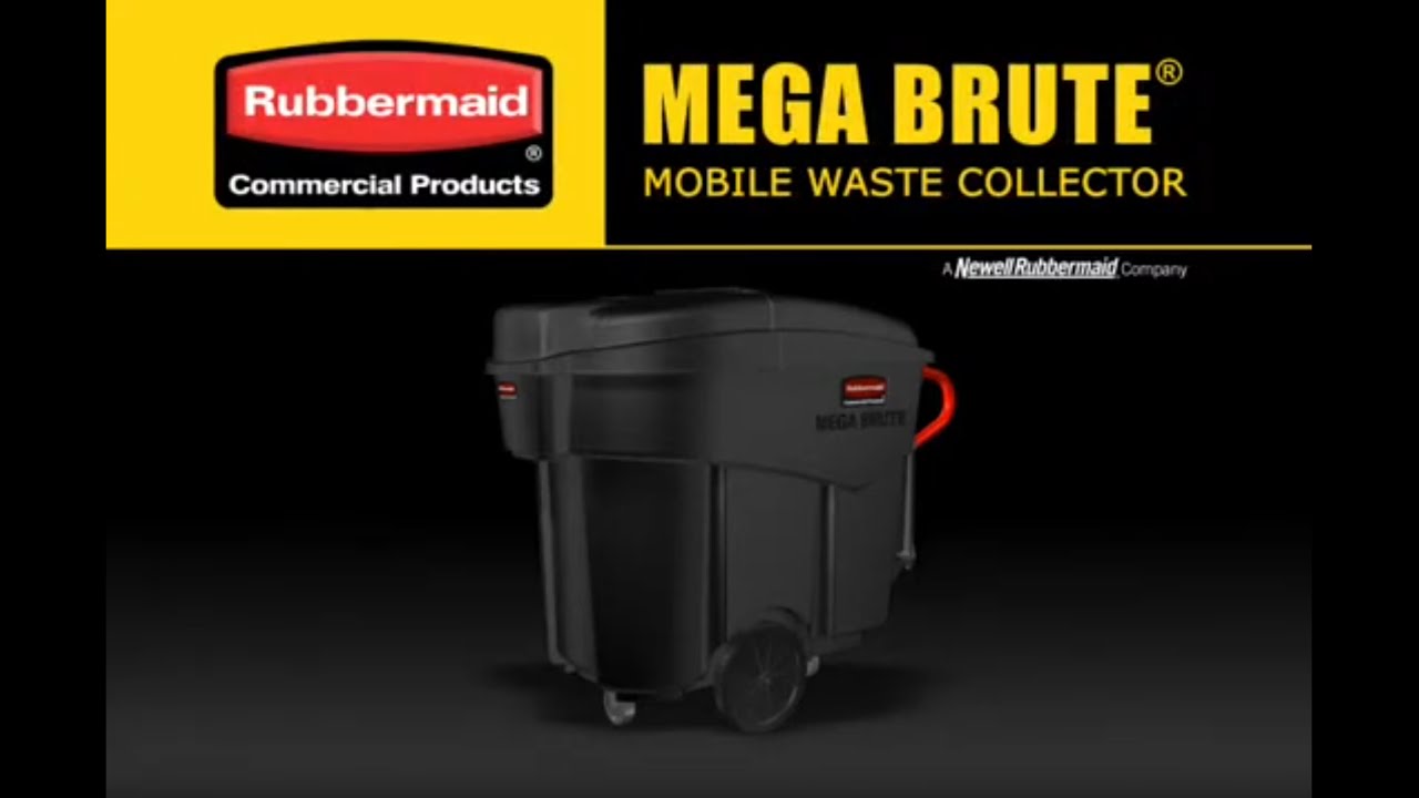 Showcasing the Megabrute 450Ltr mobile waste collector from Rubbermaid