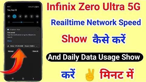 Infinix Zero Ultra Network Speed Show Kaise Kare ।। How To Show Daily Data Usage Infinix Zero Ultra
