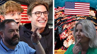 British College Students try American BBQ for the first time! British Family React!