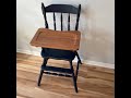 Vintage High Chair Makeover |Transformation Using Fusion Mineral Paint in Midnight Blue