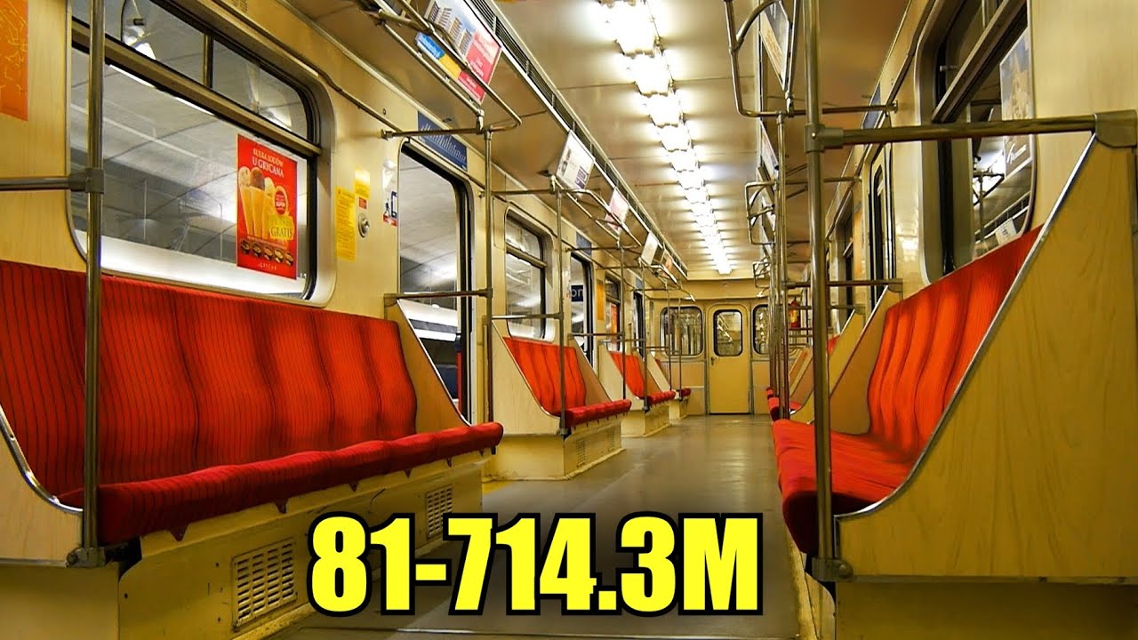 Варшавское Метро 2014 Польша 🇵🇱 Поездка в Вагоне Типа 81-714.3М