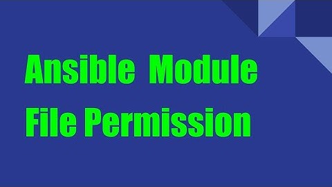 Ansible tutorials | How to change  file permission using Ansible