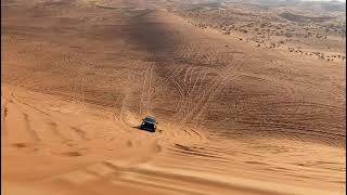2020 black Nissan Titan Pro 4x offroad in Dubai desert by cadillac369