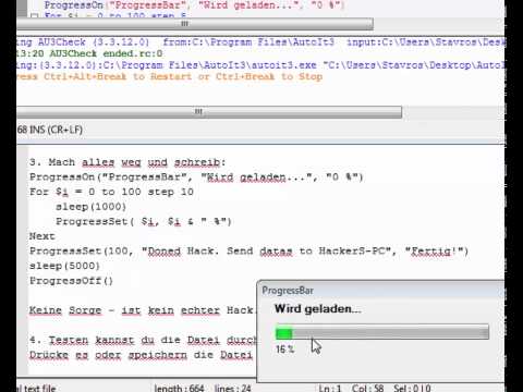 AutoIt-Tutorial ProgressBar/Fake-Hack