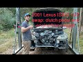 2001 lexus is300 1uz swap clutch pedal and enginetrans install