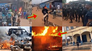 Angry Youths Set Police Station Abl@ze At Abukwa North, Watch Crazy Video And The Reason Behind It