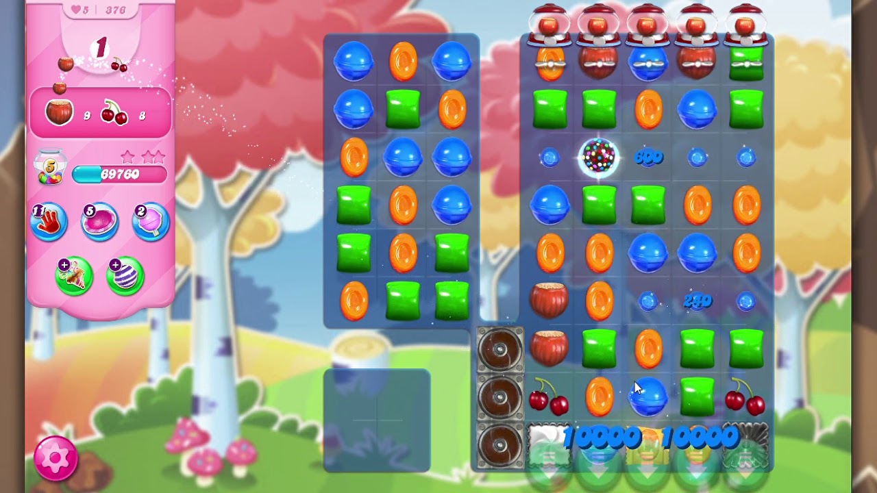Candy Crush Saga Gameplay Level 376 - YouTube