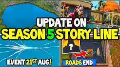 Fortnite Road Trip Skin Secret Revealed Roads Come To An End - fortnite season 5 storyline ending sky shrinking explained event incoming future water upd!   ate duration 11 57