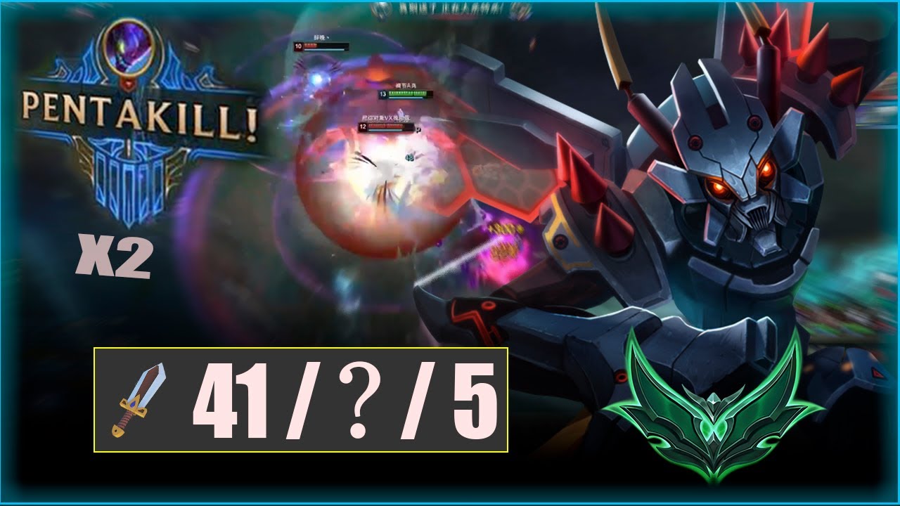 QIUYI KHA'ZIX - RANK 1 KHA'ZIX VISIT LOW ELO ( X2 PENTAKILL, 41 KILL) | KHA'ZIX VS JAVAN