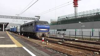 951レ JR貨物 電気 機関車 EF200-2号機 吹田機関区所属 牽引高速貨物列車 東海道本線 清水駅発車 VVVFインバータ制御 日立 GTO-VVVF ジョイント音 コキ200-1