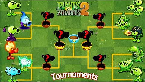 Tournament All PEASHOOTERS Plants - Who Will Win? - PvZ 2  Battlez