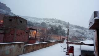 تساقط الثلوج في عين دوز ولاية تلمسان الجزائر