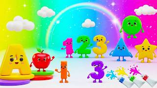 Learn ABC, 123 , Colors And Shapes | Kids Basic Learning For 3 Year Olds | #abc #123 #kids