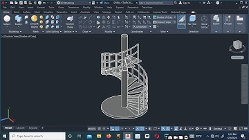 Spiral Staircase Design in AutoCAD: Step-by-Step: - 1: #hycadtutorials #EngineeringDesign