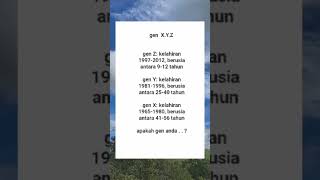 Gen Berdasarkan Tahun Lahir Genz Genx Genyshort