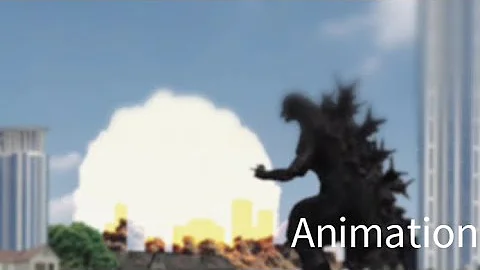 Godzilla Minus one Atomic breath scene: Animation test