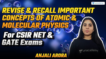 Revise & Recall Imp Concept of Atomic & Molecular Physics | CSIR NET 23 | Anjali Arora | Unacademy