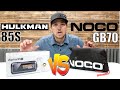 Hulkman Alpha 85S vs Noco Genius Boost GB70 Jump Starter 2000a Peak (20,000mAh Battery)