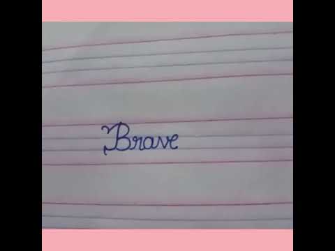 How To Write Brave In Cursive Writing Please Subscribe YouTube Hq2